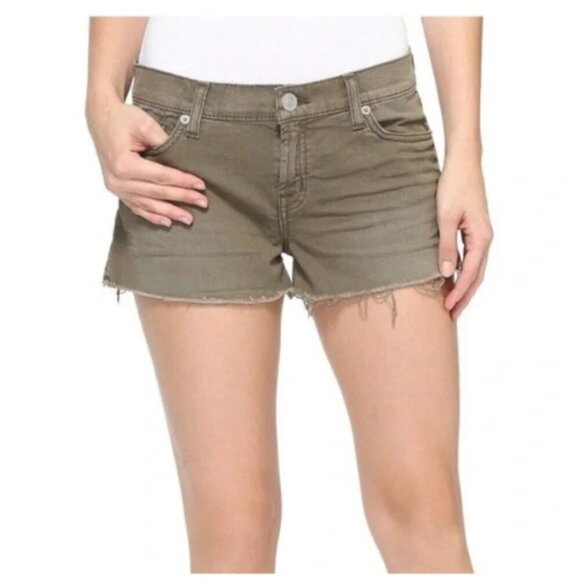Hudson Kenzie Cut off Denim Shorts Green Size 25 - Picture 1 of 8